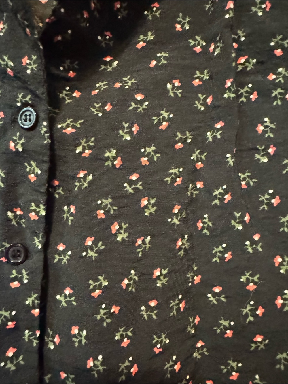 re:named Black Short-Sleeve Floral Button-Down Shirt - Picture 4 of 4